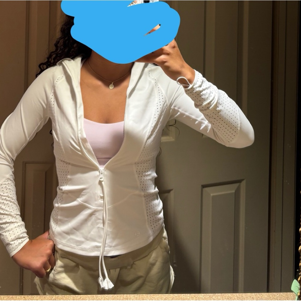 Lululemon limited edition white zip up